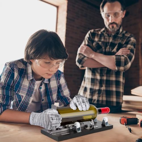 godora glass bottle cutter upgraded glass cutter for bottles amp glass cutter bundle - diy machine for cutting wine beer or soda round bottles amp mason jars perfect score bottle cutter