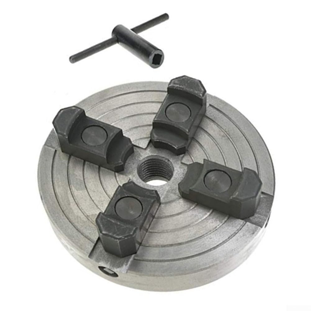 Mandrin de tour robuste 4 mâchoires 150 mm à design fileté haute sécurité