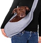 Dog and Cat Sling Carrier – Hands Free Reversible Pet Papoose Bag - Soft Pouch and Tote Design – Suitable for Puppy, Small Dogs, and Cats for Outdoor Travel