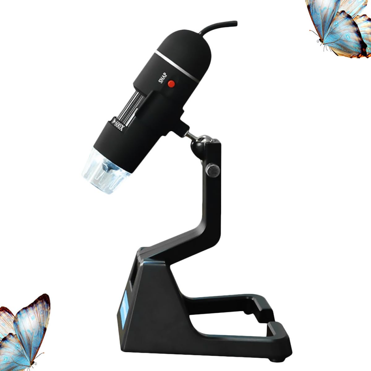 Microscopio Digitale Portatile 2 Megapixel Luce LED e Braccio Flessibile in Plastica per Elettronica Industriale e Identificazione Porcellana