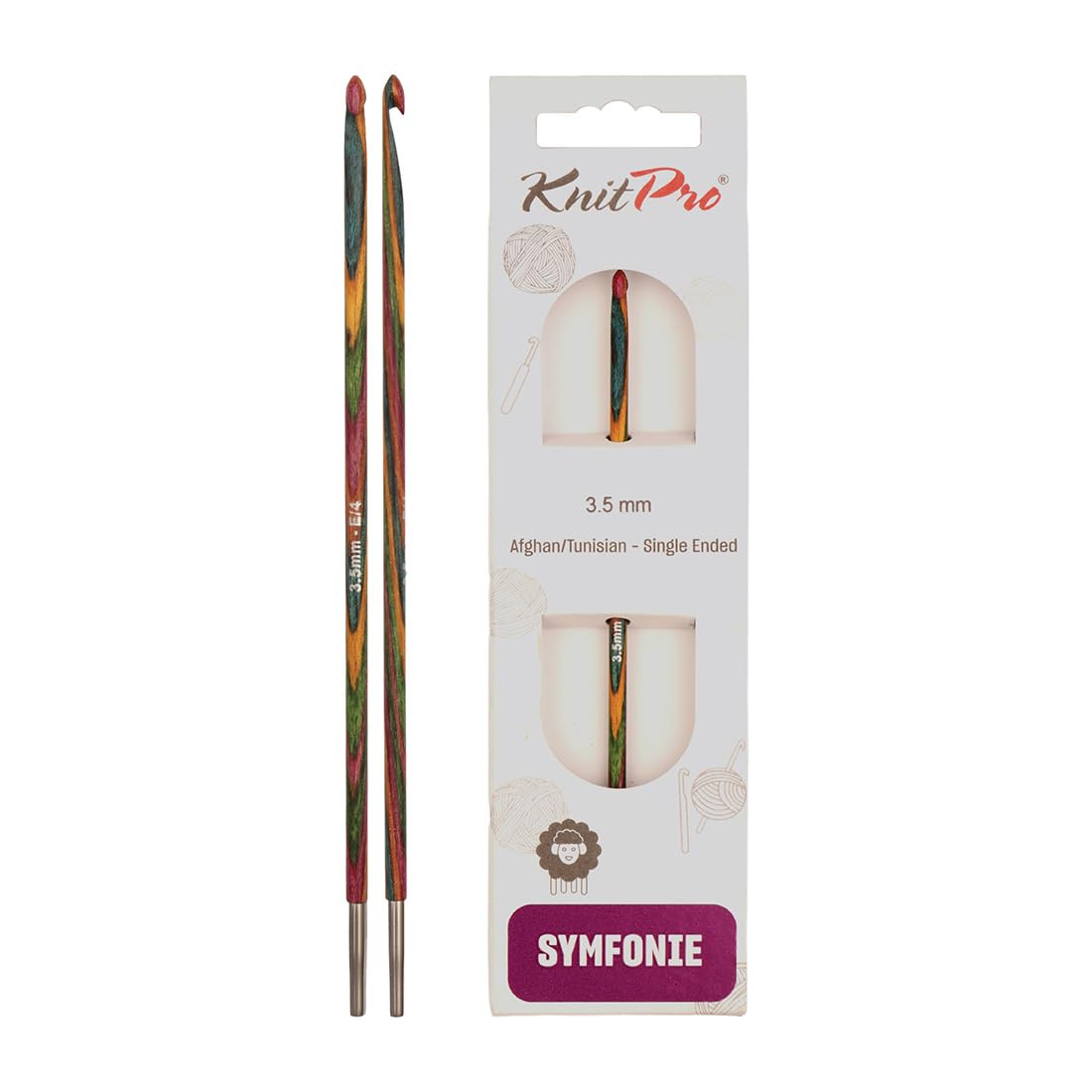 KnitPro Symfonie Afghan/Tunisian Crochet Hook | 3.50mm