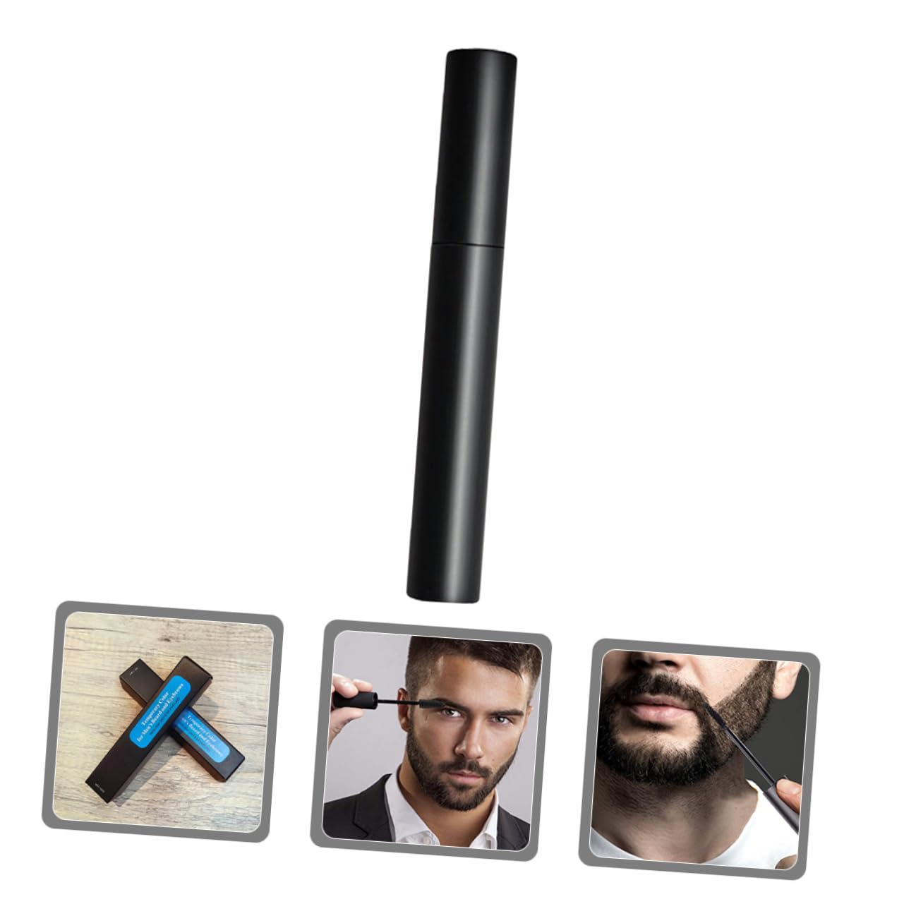 Mikinona Colorante per Barba 10ml Nero in Plastica per Sopracciglia e Barba da Uomo, Crema Temporanea Naturale per Risparmiare e Forza
