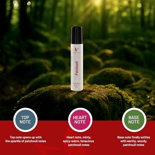 Image of Mind First Patchouli Perfume 15ml made with Essential Oils | Natural Perfum without chemical I Sensual Luxury Eau De Parfum | Stress relief & Alertness Booster Fragrance | A Sensory Treat Long-Lasting Perfume for Man & Women I Best Gifts for Woman , Man , Girls