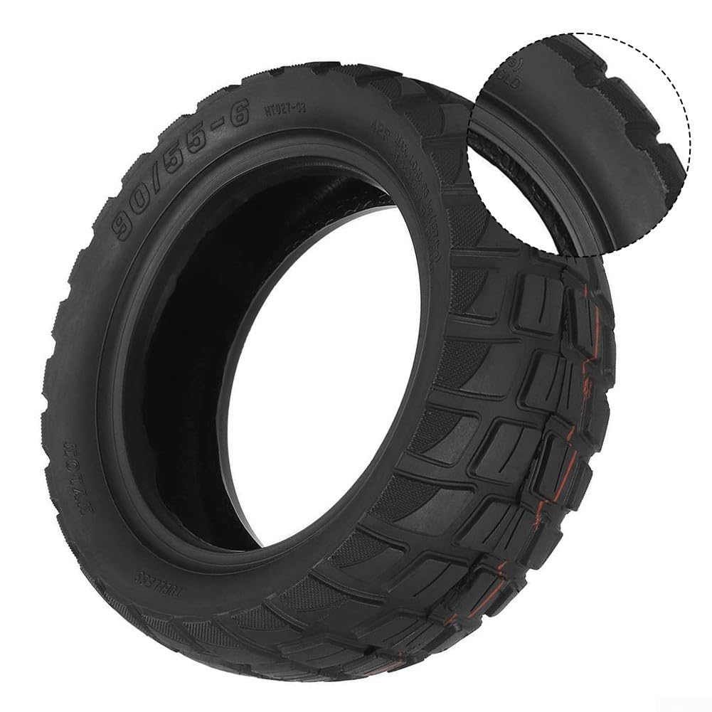 Roue Tubeless Scooter, Pneu de rechange sans chambre à air pour scooter électrique 10" Taille 90/55-6,10x3.0,80/65-6, Pneus pneumatiques en caoutchouc pour scooter électrique à vide, 235x94mm