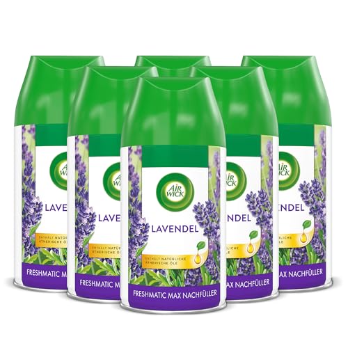 Air Wick Freshmatic Max Raumspray – Nachfüller für den Air Wick Freshmatic Max – Duft: Lavendel – 6 x 250 ml Nachfüller