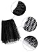 Hicarer 5pcs Halloween Women 80's Lace Costumes Accessories Set Tutu Skirt Earring Necklace for Star Cosplay Retro Party Prom
