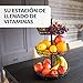 Chefarone frutero de 3 pisos - Cesta de frutas metálica para mostrador...