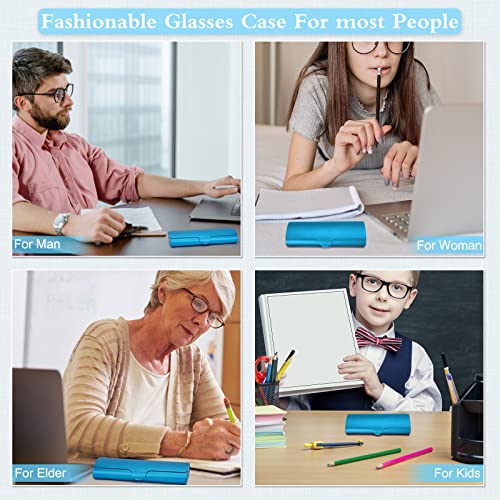 Image of Hifot Aluminium Glasses Case, Slim Reading Glasses Case, Portable Travel Metal Eyeglass Spectacles Protection Hard Shell