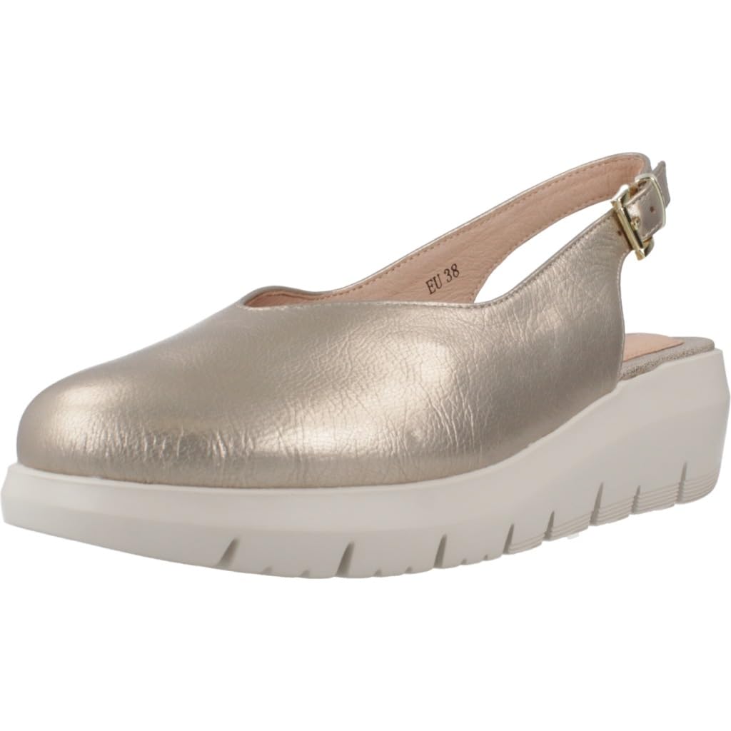 Stonefly 220761 Plume Laminated Simply Taupe Sandali per Donna in pelle zeppa media (Taglia 37)