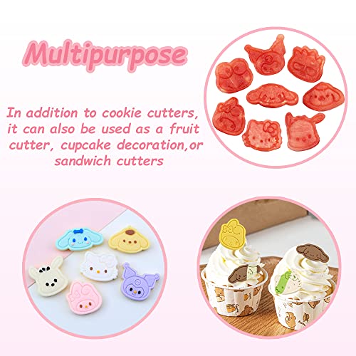 8 Piece Mini Cartoon Cookie Cutters For Baking, 3D Raised Design Gingerbread Cookie Stamps, Suitable For Frosting Decoration, Mini Pie Molds, Apple Pie Pastry Biscuit Cutter #TOP4