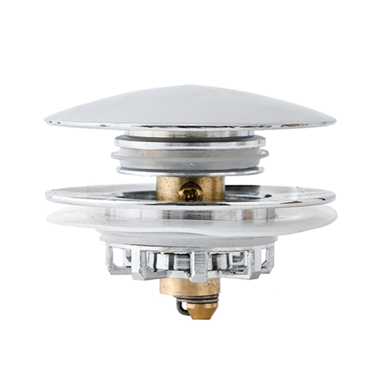 Yhplxyuus Multicolor Innovative Aluminum Alloy Press-And-Seal Tub Drain Stopper Bath Drain Stopper Anti-Odor & Anti-Clog Property Bathtub