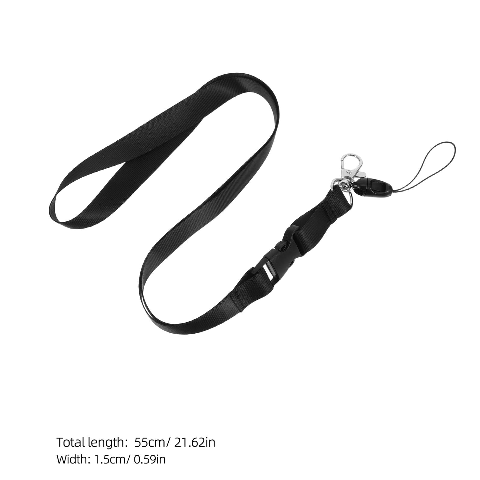 Cordini Porta Badge in Nylon Staccabili 10 Pezzi Fibbia Argento, Cordino per Insegnanti e Ufficio, Resistente e Leggero per Uso Scolastico, Sanitario e Conferenze