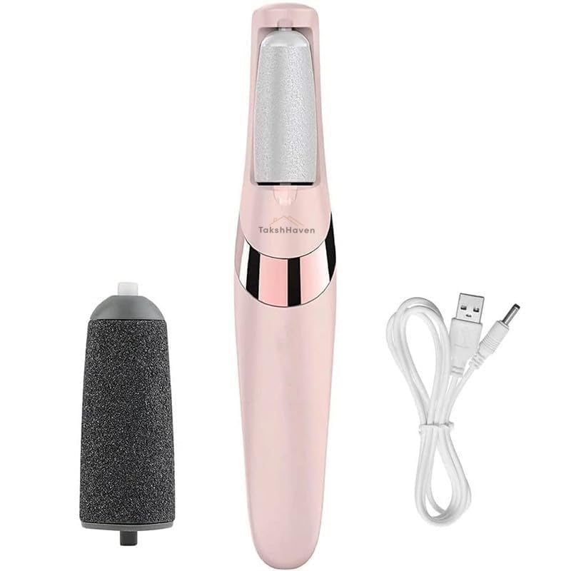 TakshHaven Callus Remover Filer and Foot Scrubber Kit for Silky Smooth Feet Pedicure Machine with Dead Skin Remover, Includes Pedicure Tools for Women Pink-picture-18