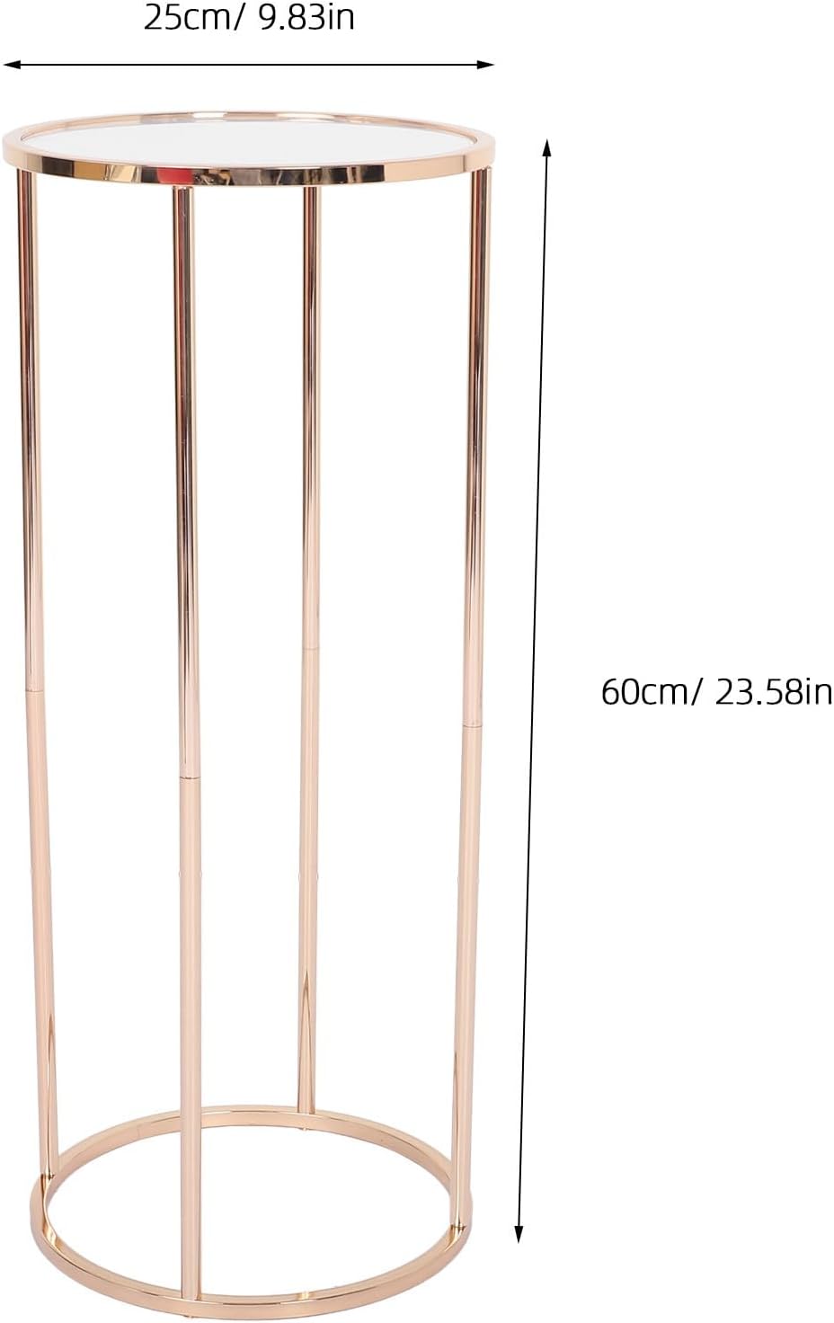 Alipis Golden round Cylindrical Display Stand Made of Iron and Acrylic, Stackable Cylinder Pedestal Stand that Supports Flower Arrangements, for Party Decor, Shower, and Event Backdrop
