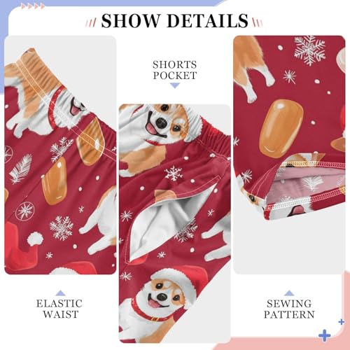 Corgis Caramel Boys Pants Boys Athletic Pants Long Pant for Boywith Pockets Wide-Leg Size 6-14Y4