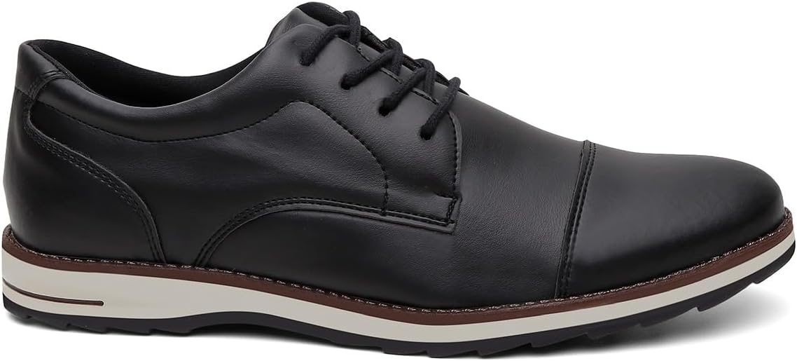 Sapato Oxford Masculino Vicerinne Cadarço Preto Urbano Moderno Elegante Homem Estilo Casual