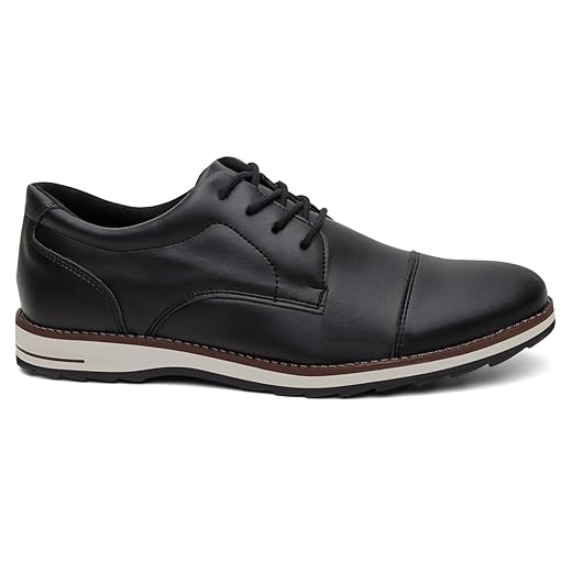 Sapato Oxford Masculino Vicerinne Cadarço Preto Urbano Moderno Elegante Homem Estilo Casual