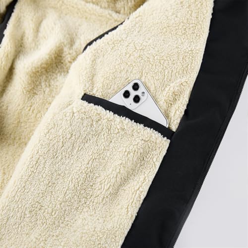 Men's Winter Fleece Vest, Windproof Thermal Puffer Sleeveless Jacket, Stand Collar, M-5XL4