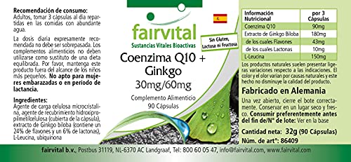 Fairvital | Coenzima Q10 più Ginkgo - 1 mese
