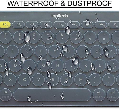 Image of iFyx Keyboard Cover Skin for Logitech Bluetooth Multi-Device Keyboard Cover K380 Ultra Thin Protective Skin (Transparent)