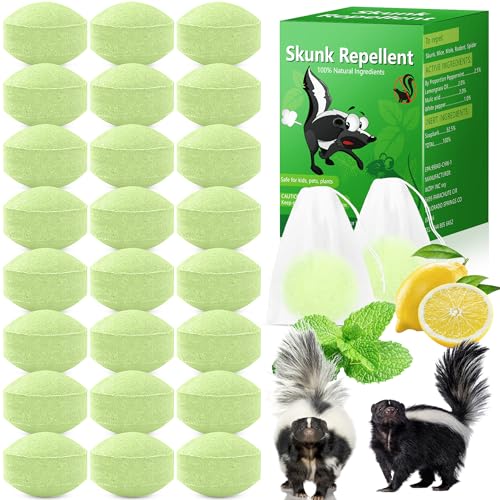 24 Pack Peppermint Skunk Repellent,...