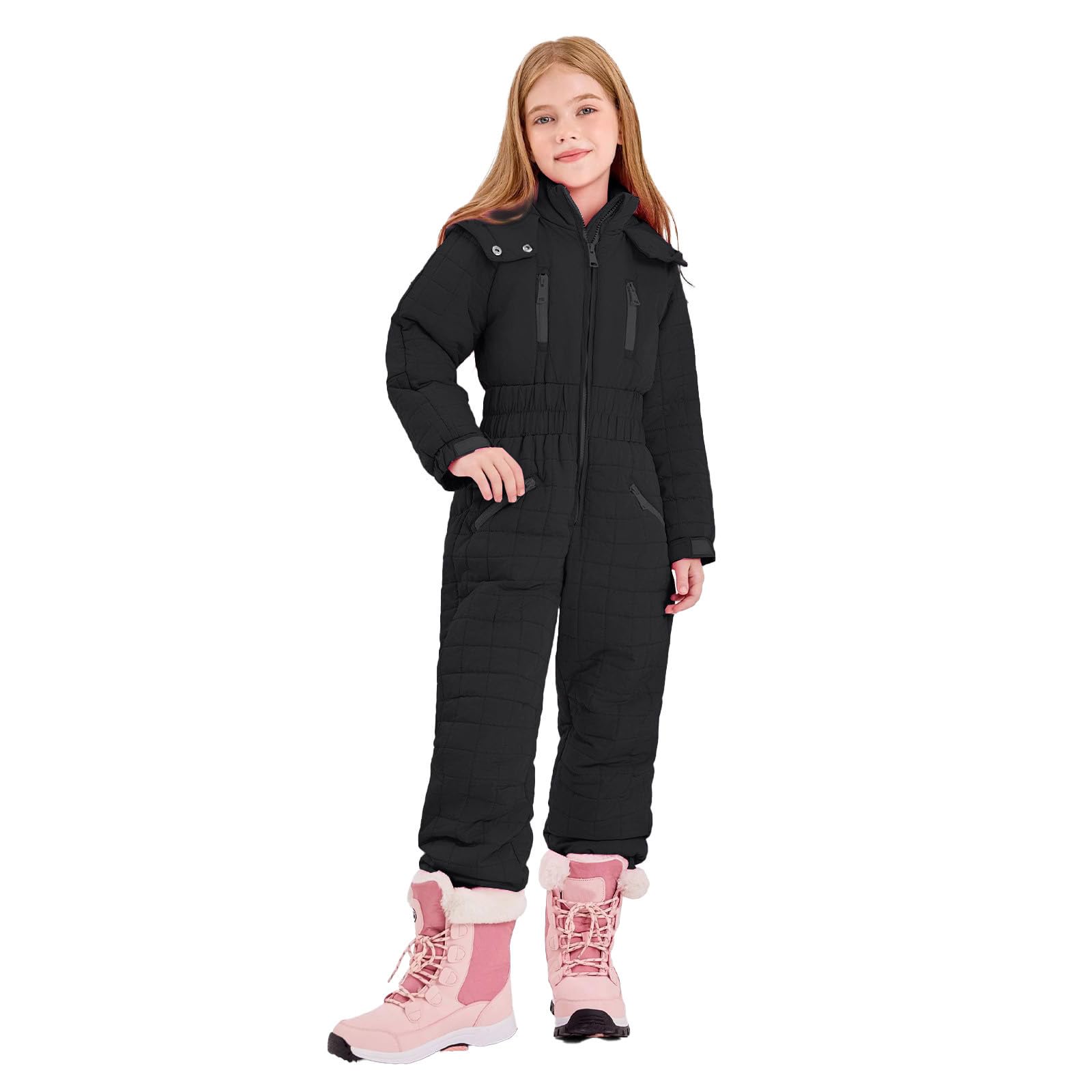 Skianzug Kinder Skioverall Schneeanzug Mädchen Skijacke Jungen Schneeoverall Outdoor Skianzüge Snowboard Verdickte Winterjacke Overall Warme Winteranzug Einteiliges Schneeanzüge