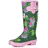SPYLOVEBUY Igloo Women's Knee High Flat Festival Wellies Rain Boots