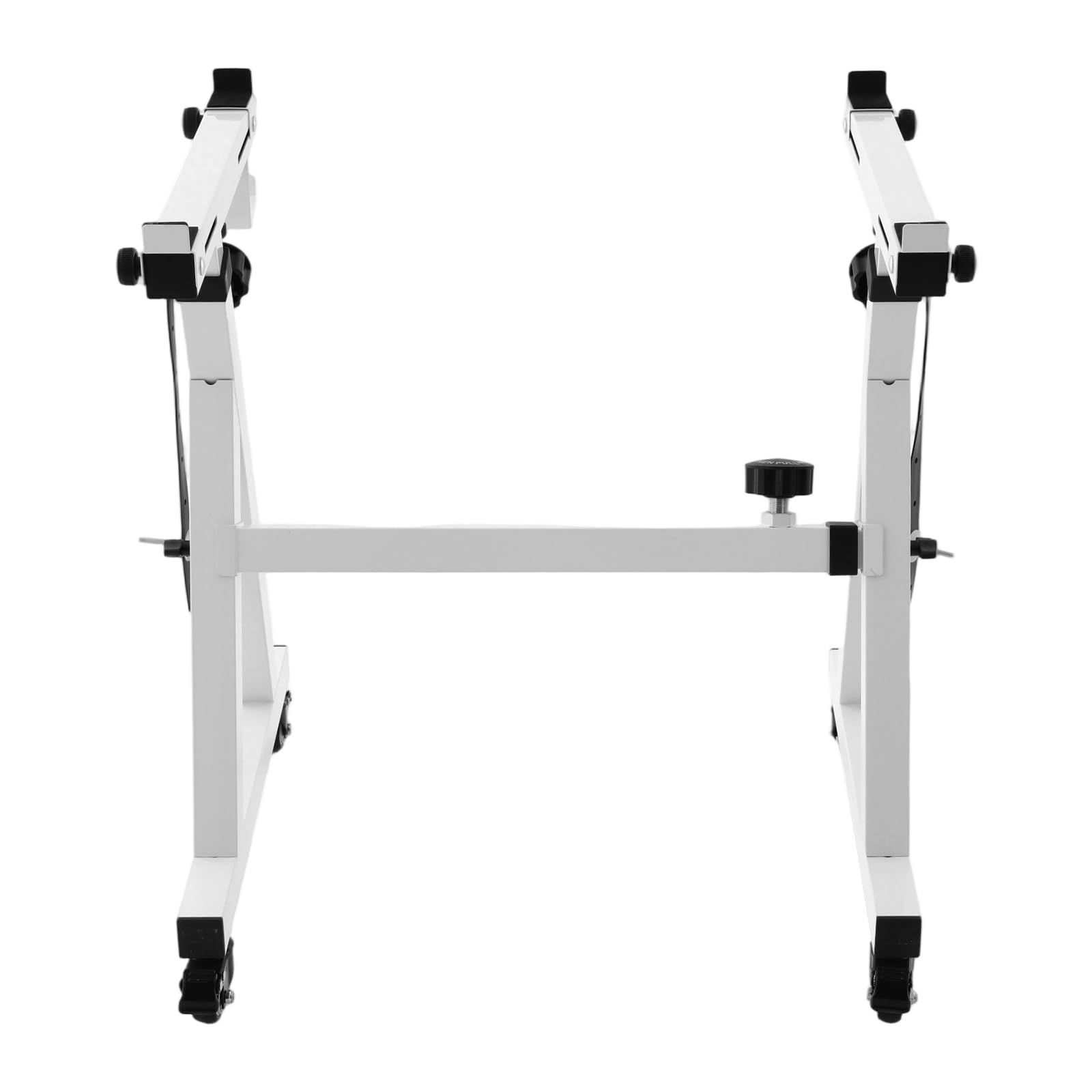 Soporte para teclado, soporte para partituras, teclado musical, soporte para piano, soporte para teclado en Z, pies de goma, longitud/altura ajustable, para niños y adultos (blanco)