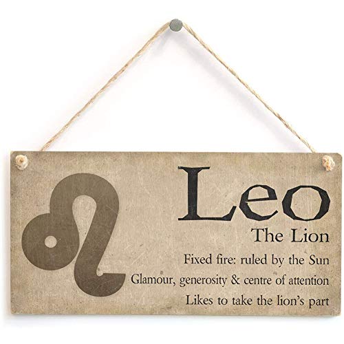 Hty Leo The Lion - Beautiful Spiritual Gift Astrology Sign of The Zodiac Plaque 10x525x12.5 cm