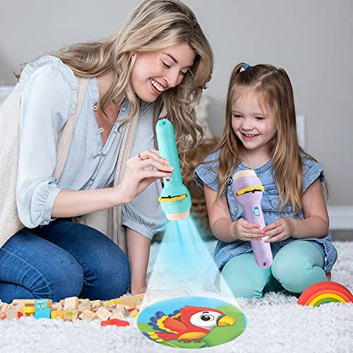 CJBIN Torcia Proiettore Storie, 2 Pezzi Proiettore Torcia per Bambini con 80 Immagini Diverse, Torcia Proiettore Bambini Storie per la Storia Della Buona Notte per Bambini e Bambine - Image 5