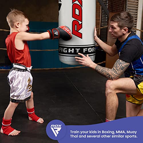 Rdx Kids Boxing Gloves, 6Oz 4Oz Junior Training Mitts, Maya Hide Leather Ventilated Palm, Muay Thai Sparring Mma Kickboxing Fighting, Punch Bag Speed Ball Focus Pads Punching Workout #TOP4