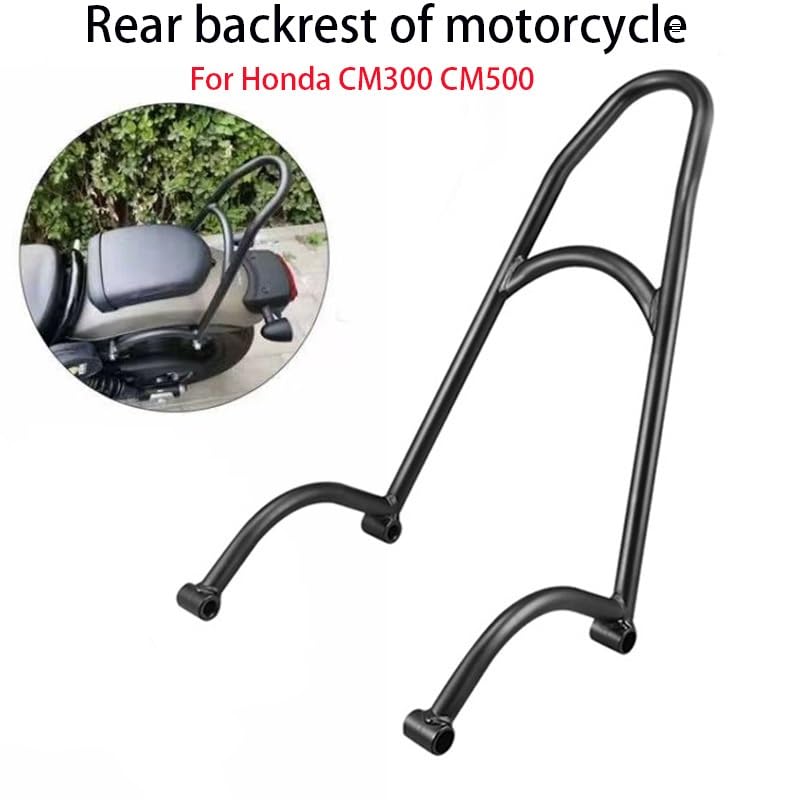 Sissy Bar de Acero Compatible con CM300 CM500 Reposabrazos y Cojín Premium 2