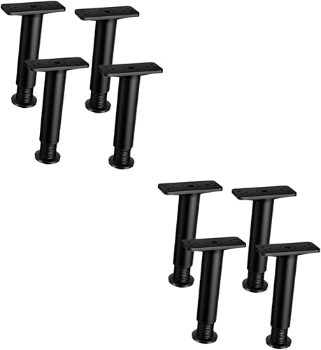 Homoyoyo Marco de soporte de cama de metal, soporte ajustable de tamaño King, marco de cama de camas, marco de cama central, marco de cama, soporte