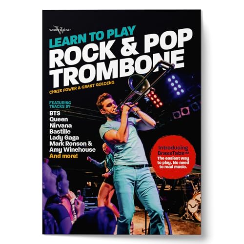 Warwick Music Group Learn to Play Rock and Pop Trombone - Beginner Trombone Music Book with BrassTabs, Tips, Exercises and Tracks for All Ages