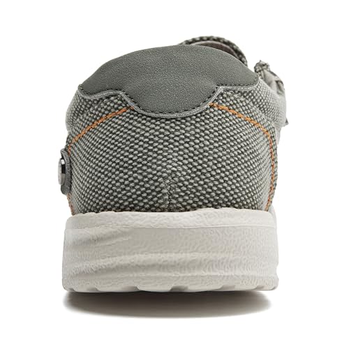 Image of Men's Canvas Loafers, Slip On Casual Shoes | Hands Free, Lightweight, Comfortable, Breathable Upper, Walking Shoes, Stretch, Travel, Vacation, Everyday Wear