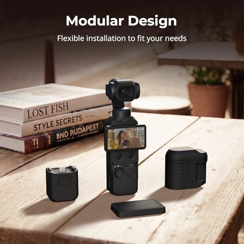 Image of SMALLRIG Silicone Protective Case for DJI Osmo Pocket 4, Modular Multi-Directional Protection, Soft Silicone Material, with Tempered Glass Screen Protector and Wrist Strap - 6007