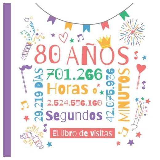 80 años - El libro de visitas: Decoración para el 80 cumpleaños – Un regalo original para hombre y mujer - 80 años - Libro de firmas para felicitaciones y fotos de los invitados
