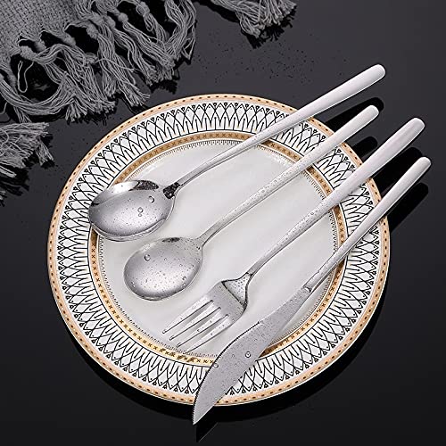 Ensemble de couverts en argenterie, ensemble acier inoxydable 24 pièces, vaisselle, fourchettes, cuillères, accessoires cuisine, argentées