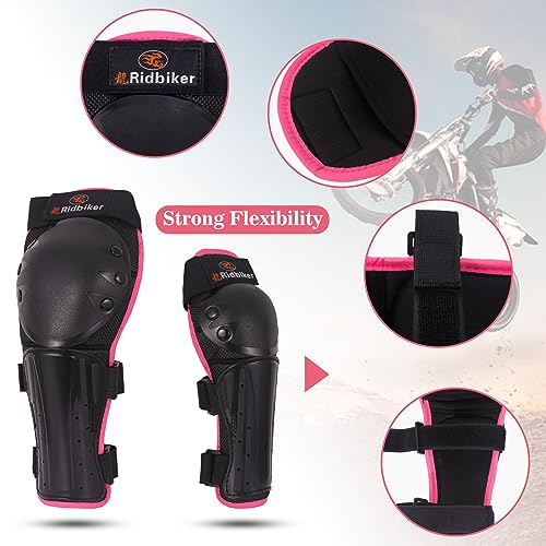 Kids Dirt Bike Gear Motorcycle Armor, Kids Chest Protector Motocross Motorcycle Protective Gear Body Armor Vest Knee Guards and Elbow Full Body Protection Set for Cycling Skateboard MTB ATV (Pink) - Image 4