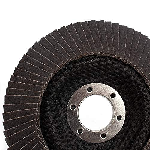 Si Fang SQ1D000032-7 320 Grit Flap Discs 4 1/2 Inch Aluminum Oxide 10 Pack Angle Grinder Attachment Sanding Disc Blending Grinding Finishing thumb #6