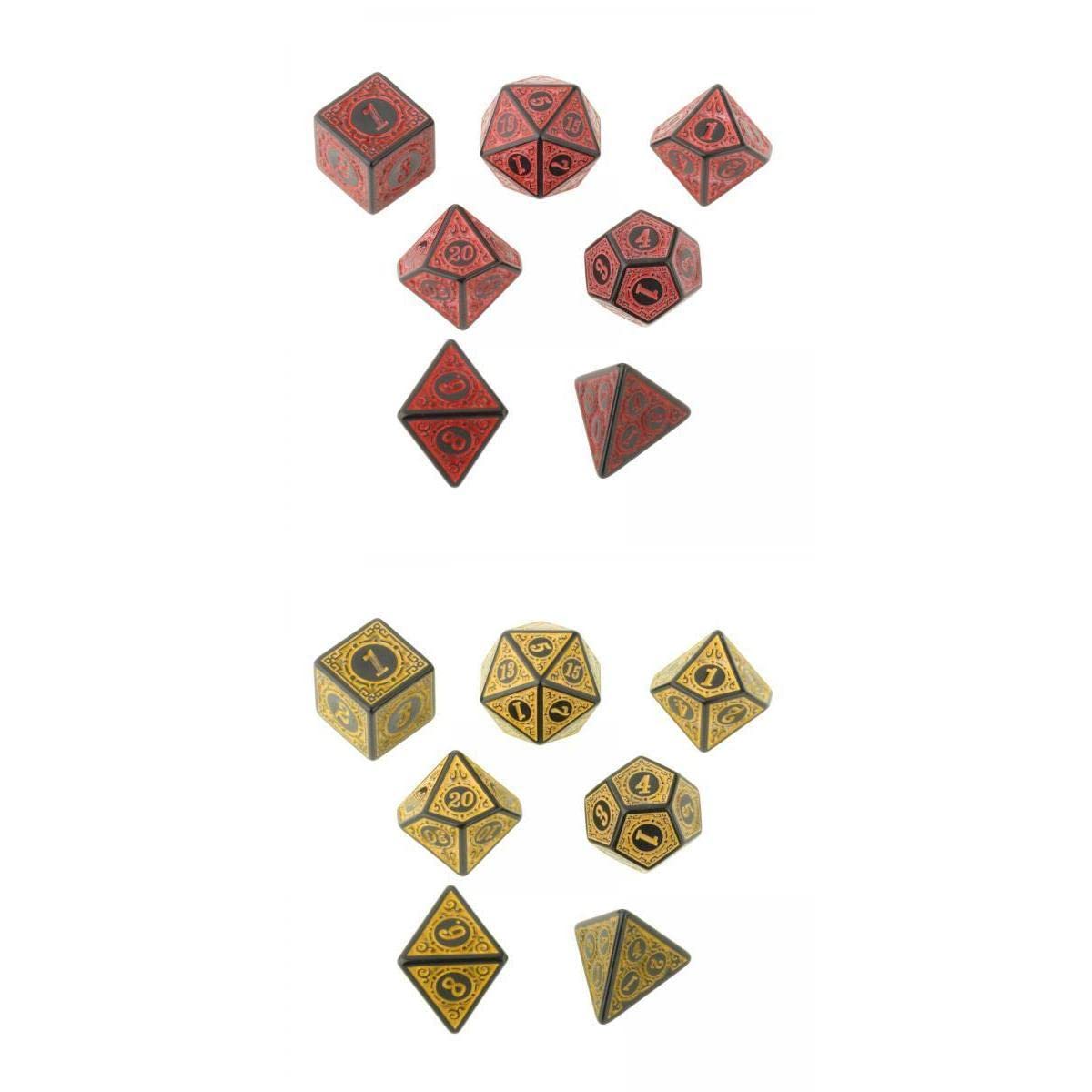 UJEAVETTE Toy Antique Acrylic Polyhedral Dice DND RPG Role Playing,Game Toys Dungeons & Dragons-image-6