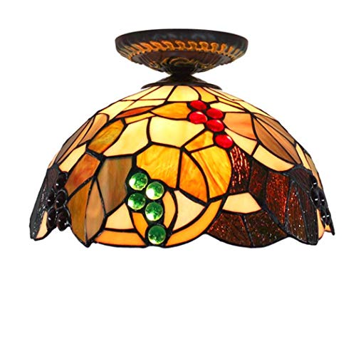 Lampe de plafond de raisin européenne haut de gamme, luminaire 12 pouces E27