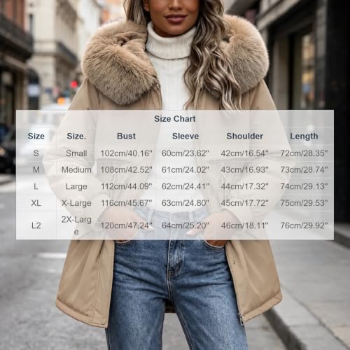Parka Winter Jacket Women Windproof Thicken Warm Soft Fleece Lined Coats - image 6