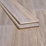 Ambient Bamboo - Bamboo Flooring Sample, Color: Tahoe Handscraped, Solid Strand Tongue and Groove