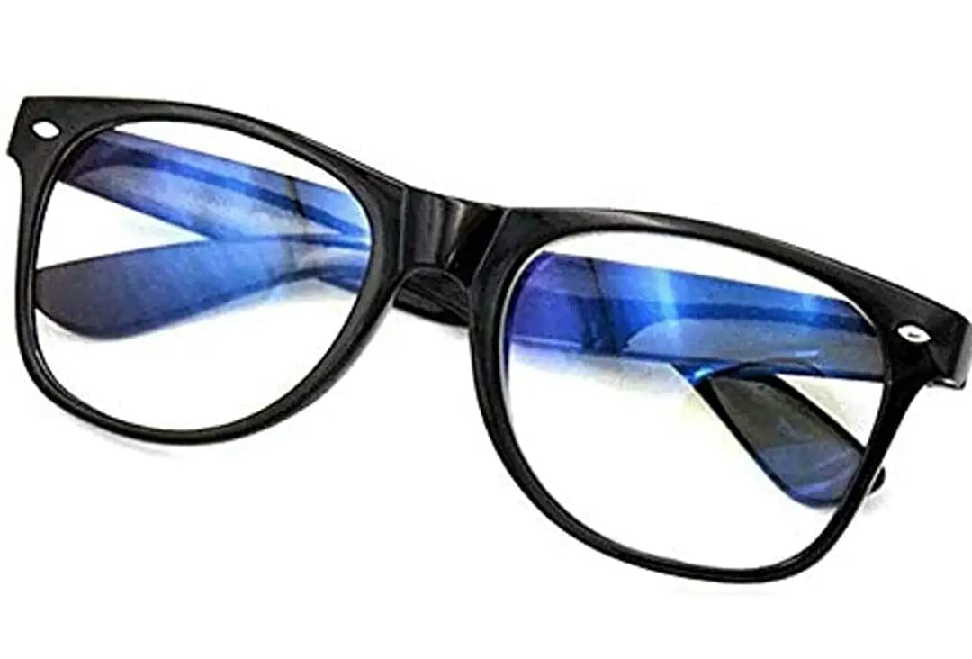 AK CREATIONAnti reflextion BlueCut UV420 PROTECTED Wayfarer Spectacles Frame With Anti glare Blue Ray Cut Block Glasses Zero Power for Eye Protection from Computer Tablet Laptop Mobile Eyeglasses Make In india