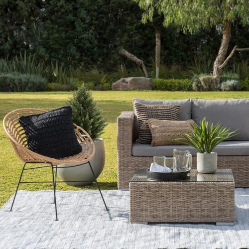 Artificial Topiary Cedar Trees 2FT Tall 2 Set, Outdoor Indoor Faux Pine Shrubs Plants, Realistic Fake Plants Front Porch Decor, Artificial Bushes Cypress for Home Front Door Offices