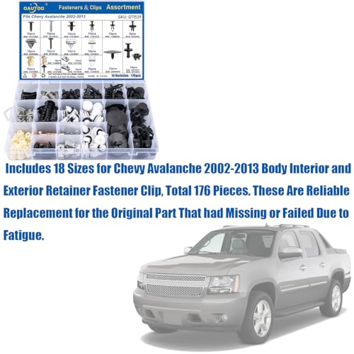 Surtido de clips de sujeción interior y exterior para Chevy Avalanche 5