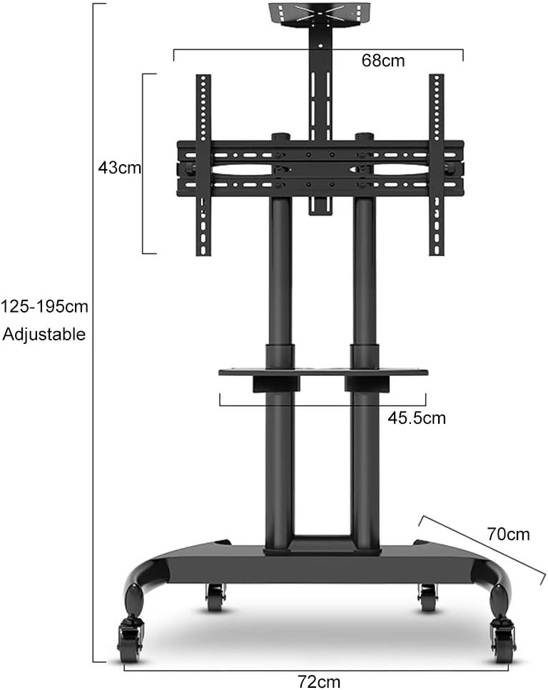 Soporte Móvil para TV con Altura Ajustable y Base Estable miniatura 2