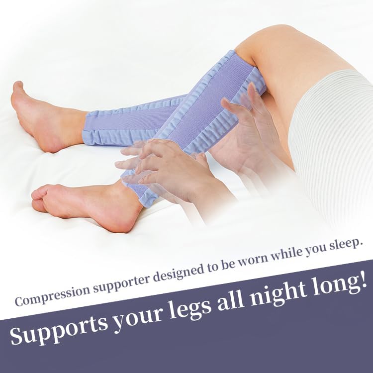 メイダイ [MEIDAI] Calf Care Compression Supporter | Leg Swelling Relief | Foot Massage Effect | Slim Legs | Foot Care (MOMI×2)