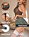 Avidlove Schoolgirl Lingerie for Women Sexy Student Set Snap Crotch Halter Fishnet Bodysuit and Mini Skirt